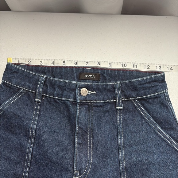 RVCA Womens Carpenter Jeans Size 27 Dark Wash Denim Utility Pants - Picture 11 of 11